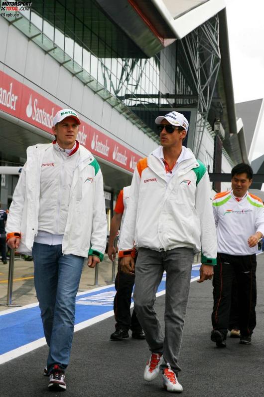 Nico Hülkenberg (Force India) und Adrian Sutil (Force India) 