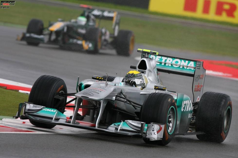 Nico Rosberg (Mercedes) und Heikki Kovalainen (Lotus) 