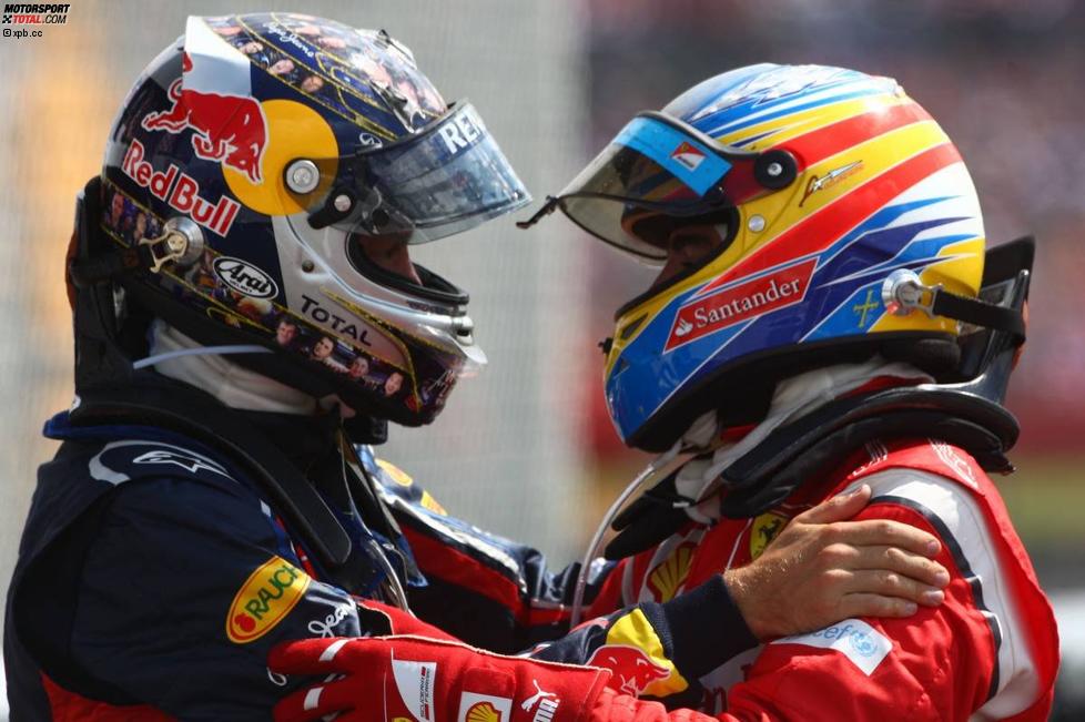 Sebastian Vettel (Red Bull) Fernando Alonso (Ferrari) 