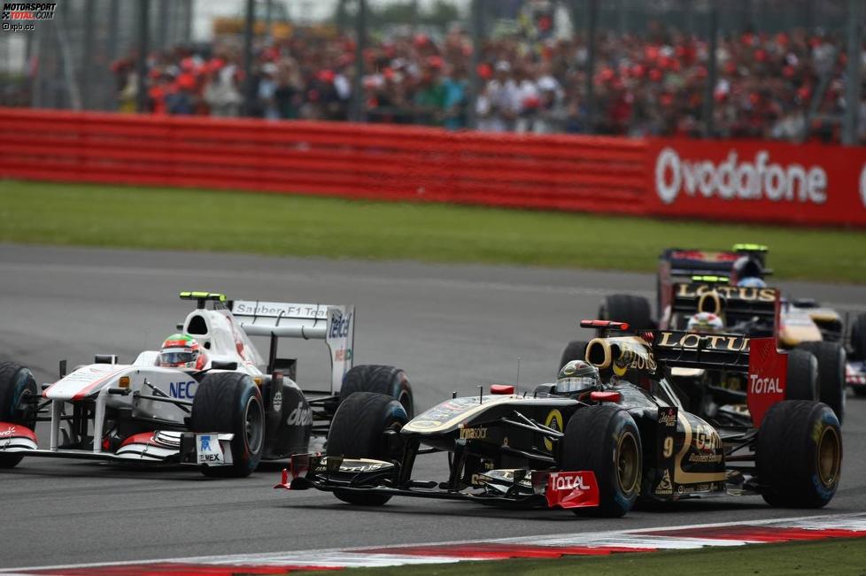 Sergio Perez (Sauber) und Nick Heidfeld (Renault) 