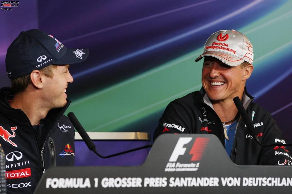 Sebastian Vettel (Red Bull) Michael Schumacher (Mercedes) 