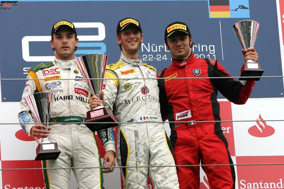 Jules Bianchi, Romain Grosjean und Luca Filippi 
