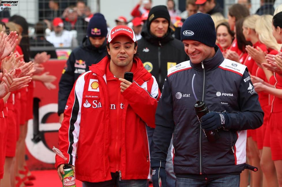 Felipe Massa (Ferrari) und Rubens Barrichello (Williams) 