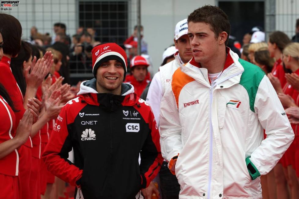 Jerome D'Ambrosio (Marussia-Virgin) und Paul di Resta (Force India) 