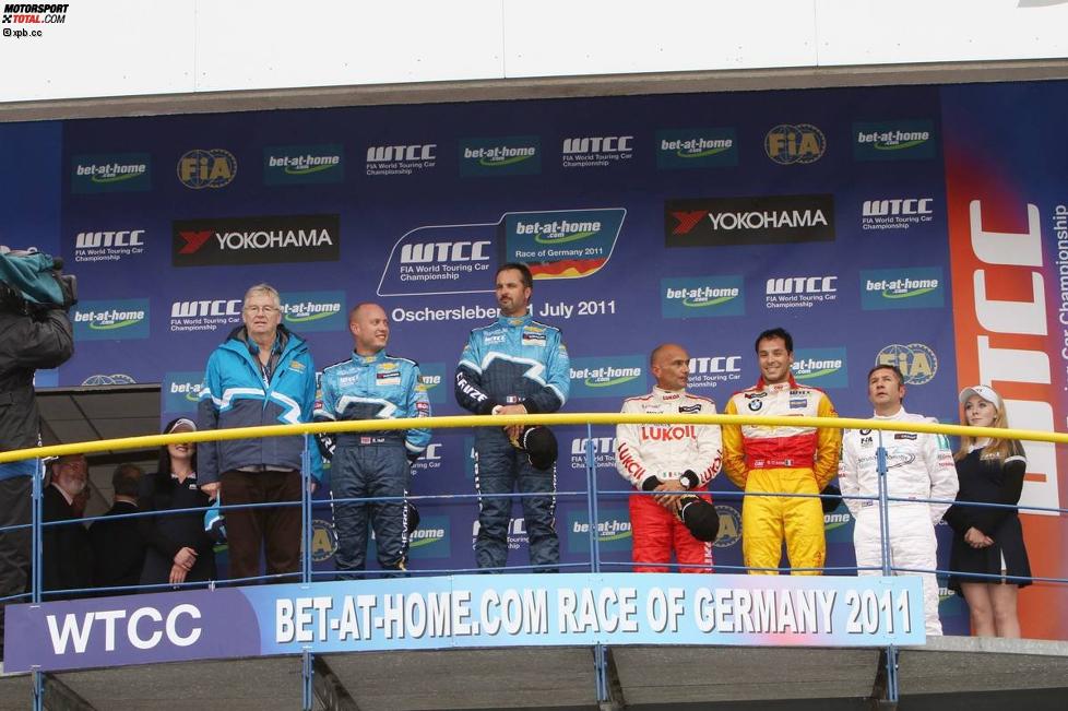 Yvan Muller (Chevrolet), Robert Huff (Chevrolet), Gabriele Tarquini (Lukoil-Sunred), Stefano D'Aste (Wiechers), Ibrahim Okyay (Borusan Otomotiv) 