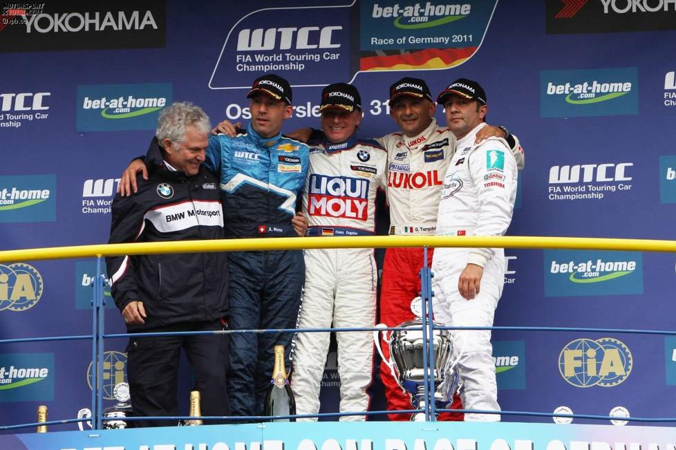 Franz Engstler (Engstler), Alain Menu (Chevrolet), Gabriele Tarquini (Lukoil-Sunred), Stefano D'Aste (Wiechers), Ibrahim Okyay (Borusan Otomotiv)