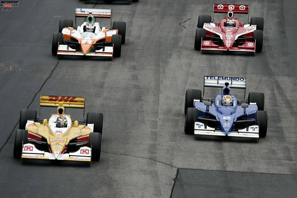 Ryan Hunter-Reay (Andretti), Oriol Servia (Newman/Haas), Charlie Kimball, Scott Dixon (beide Ganassi) 