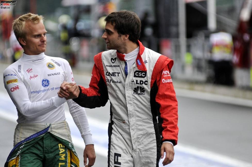 Heikki Kovalainen (Lotus) und Jerome D'Ambrosio (Marussia-Virgin) 