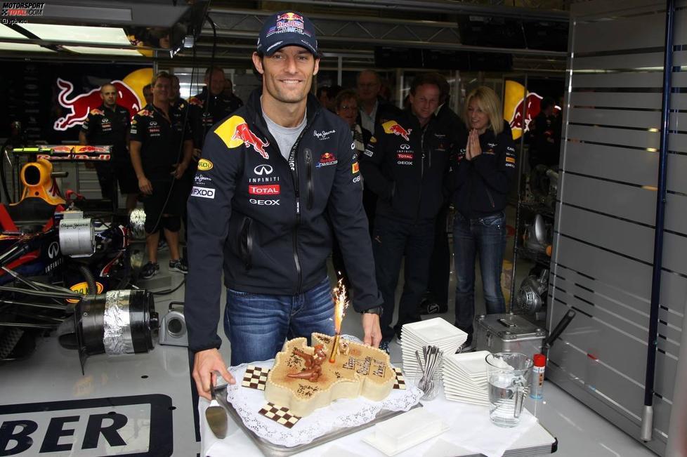 Ein Geburtstagkuchen für Mark Webber (Red Bull)  