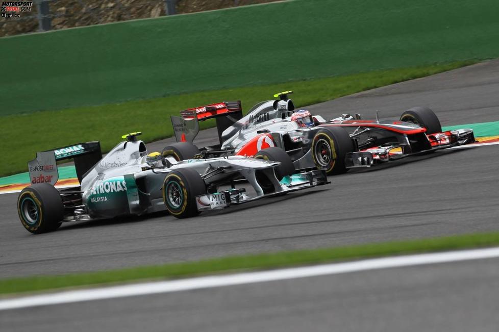 Nico Rosberg (Mercedes) und Jenson Button (McLaren) 