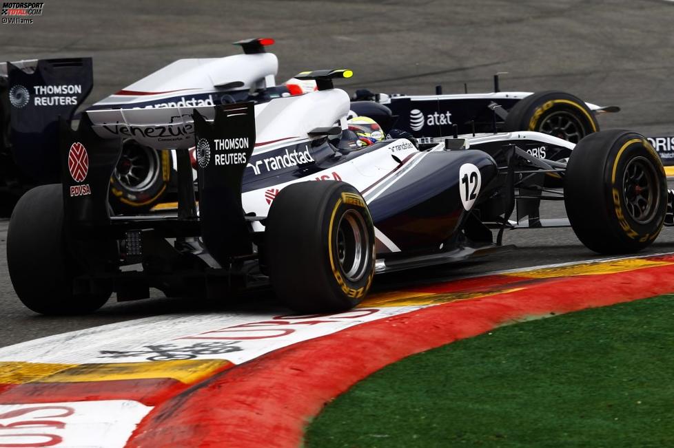 Rubens Barrichello und Pastor Maldonado (Williams) 