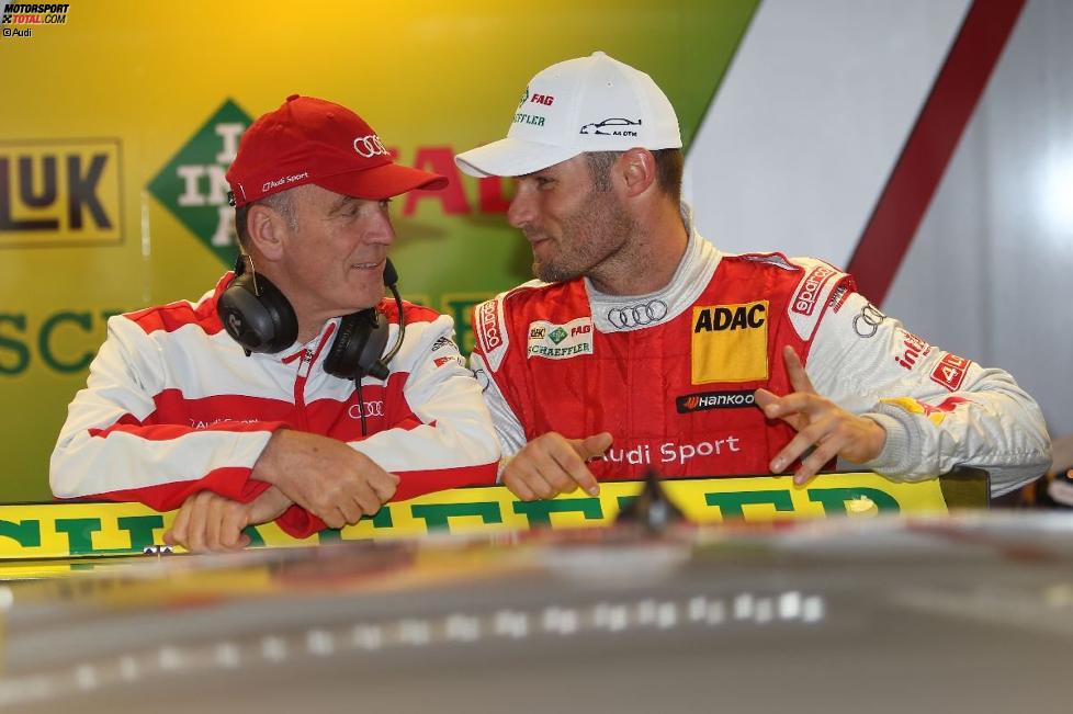 Martin Tomczyk (Phoenix-Audi) und Wolfgang Ullrich (Audi Sportchef) 