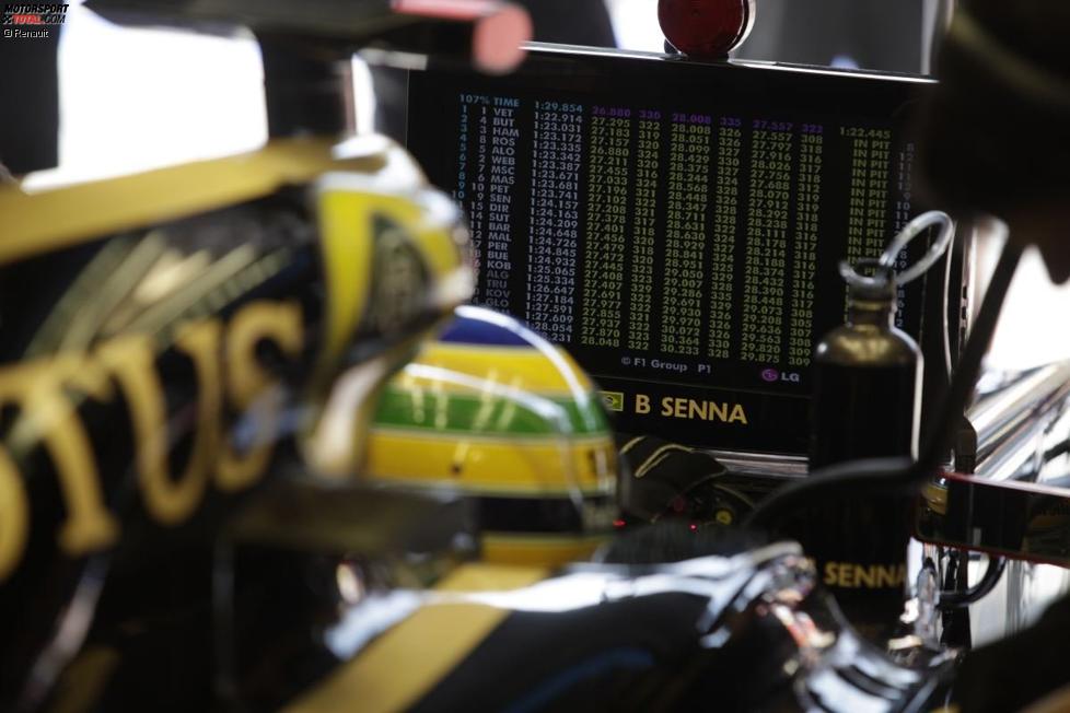 Bruno Senna (Renault) sieht sich auf Rang 10