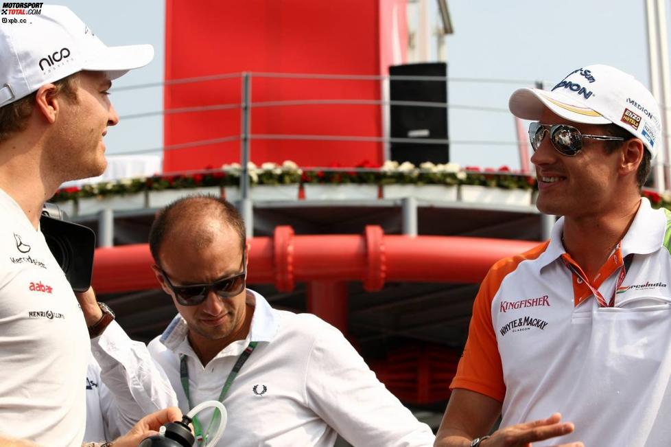 Nico Rosberg (Mercedes) und Adrian Sutil (Force India) 