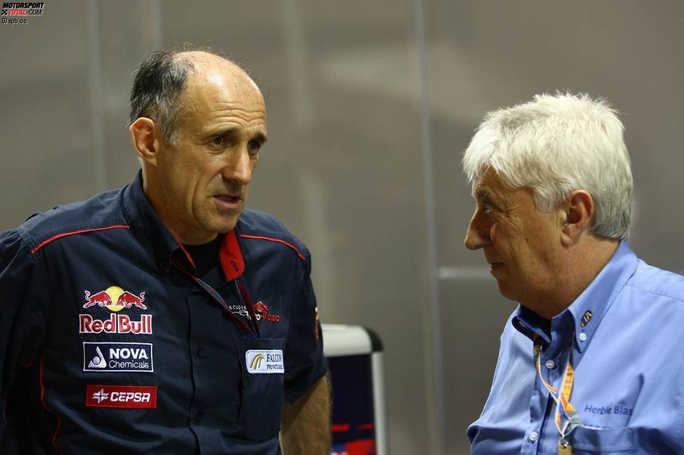 Franz Tost (Teamchef) (Toro Rosso) und Charlie Whiting (Technischer Delegierte der FIA) 