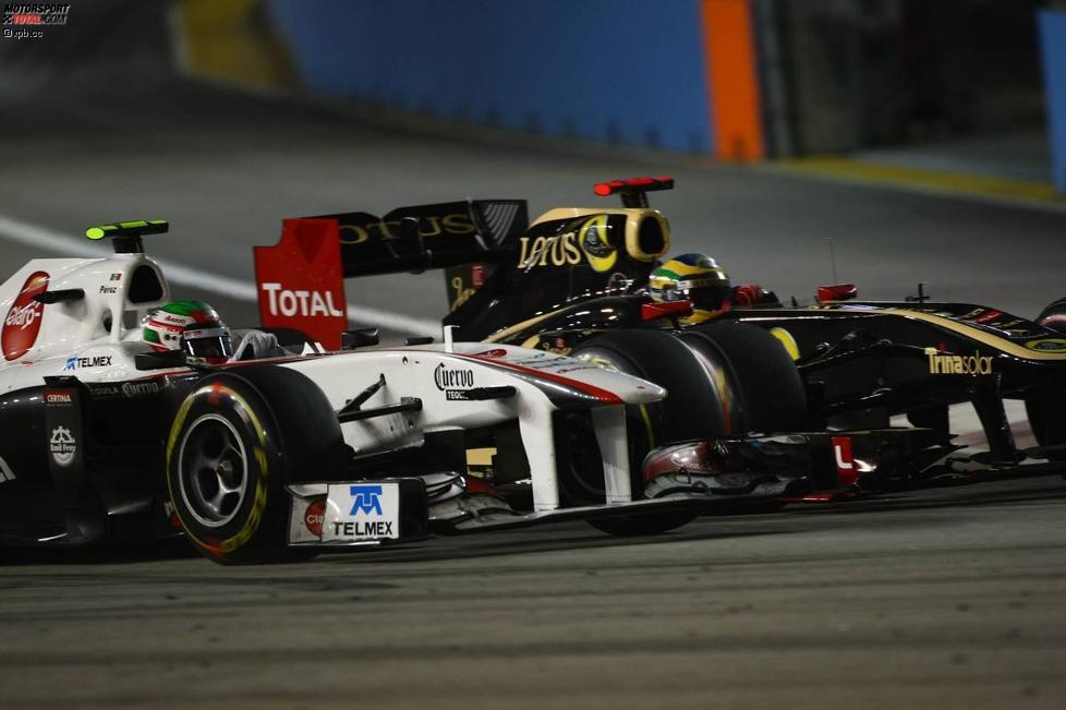 Sergio Perez (Sauber) und Bruno Senna (Renault) 