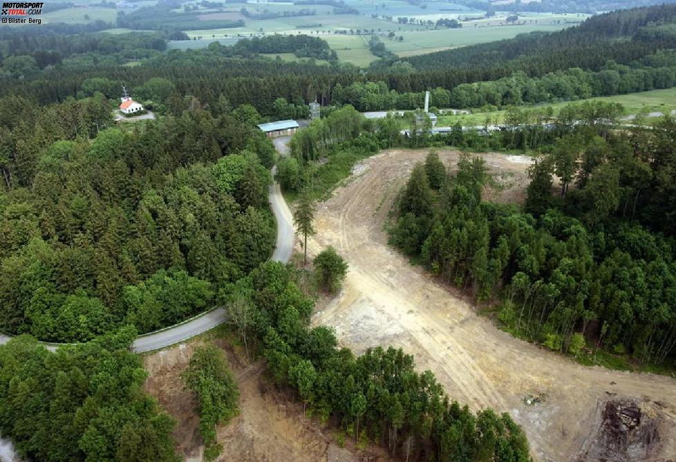 Aus der Vogelperspektive: Das Gelände für die neue Rennstrecke