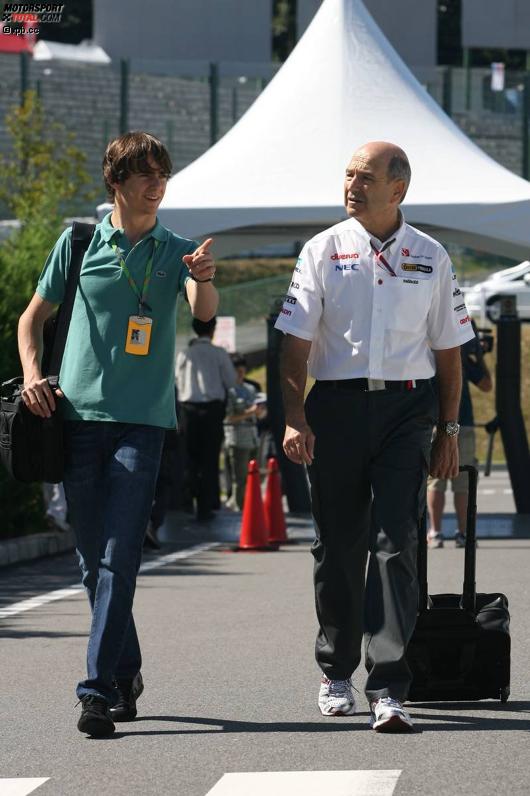 Esteban Gutierrez (Sauber) und Peter Sauber (Teamchef) 