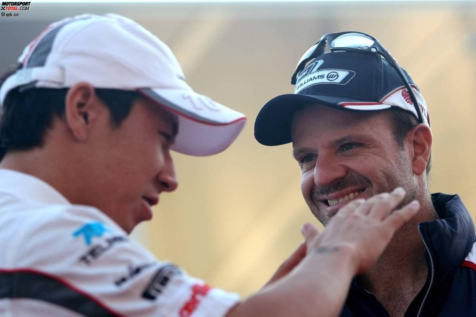 Kamui Kobayashi (Sauber) und Rubens Barrichello (Williams) 