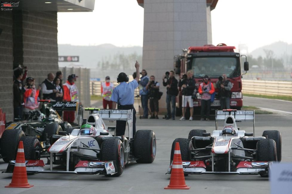 Sergio Perez und Kamui Kobayashi  (Sauber)