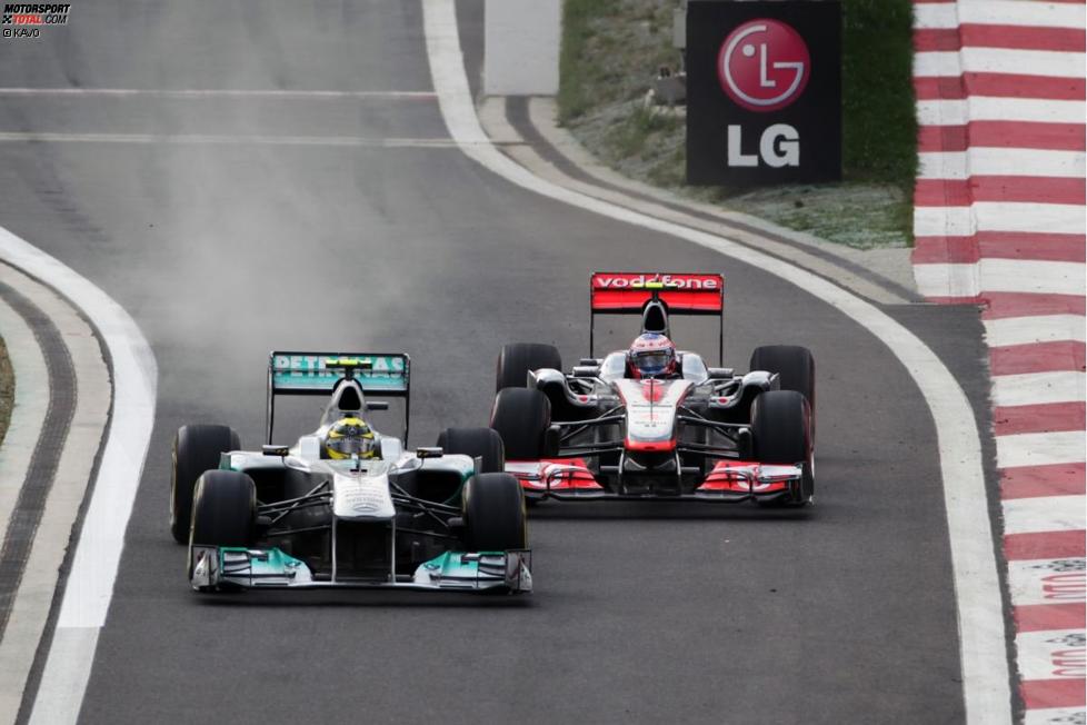 Nico Rosberg (Mercedes) und Jenson Button (McLaren) 