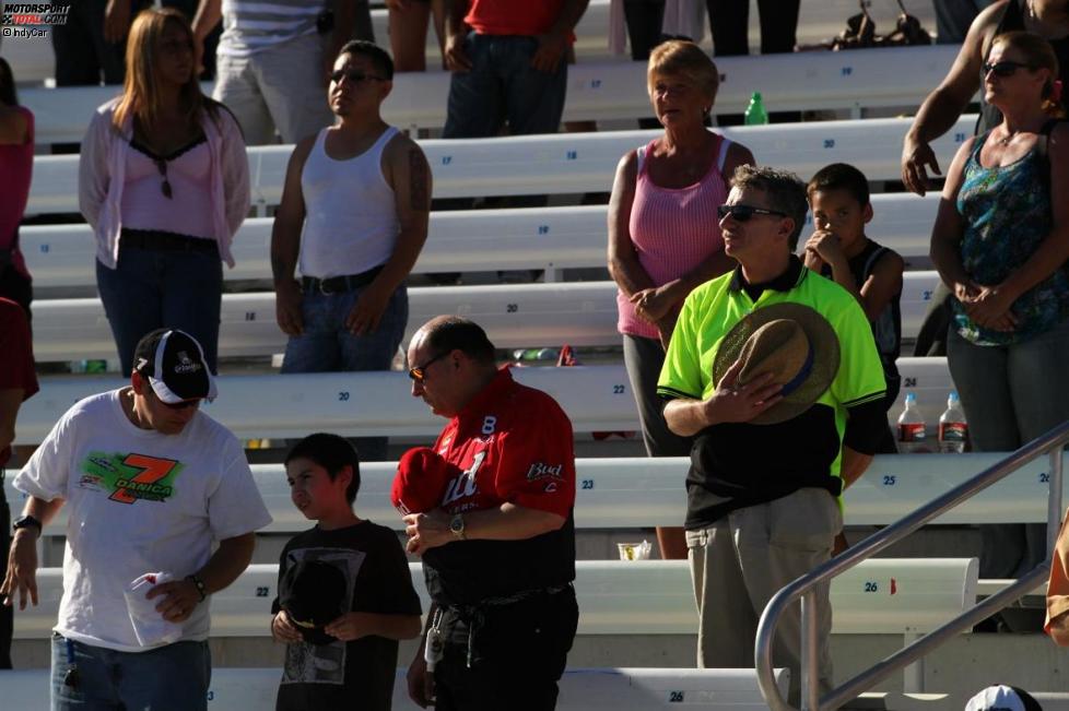 Trauernde Fans am Las Vegas Motor Speedway