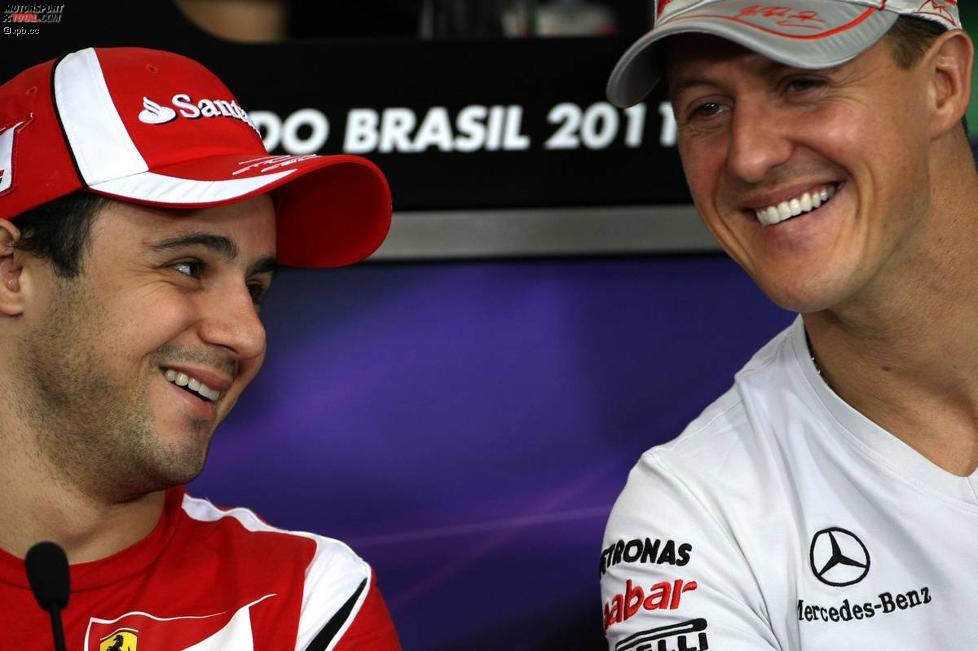 Felipe Massa (Ferrari) und Michael Schumacher (Mercedes) 