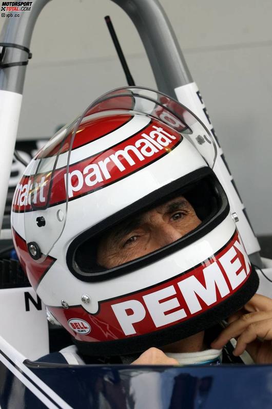 Nelson Piquet fährt Demorunden im Brabham-Ford BT49