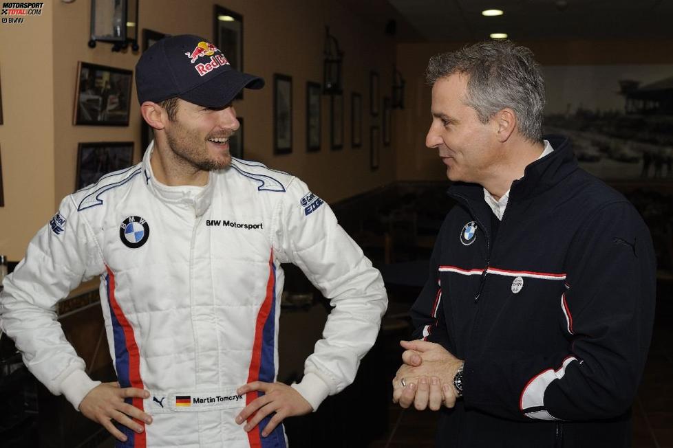 Martin Tomczyk und Jens Marquardt (BMW Motorsport Direktor)
