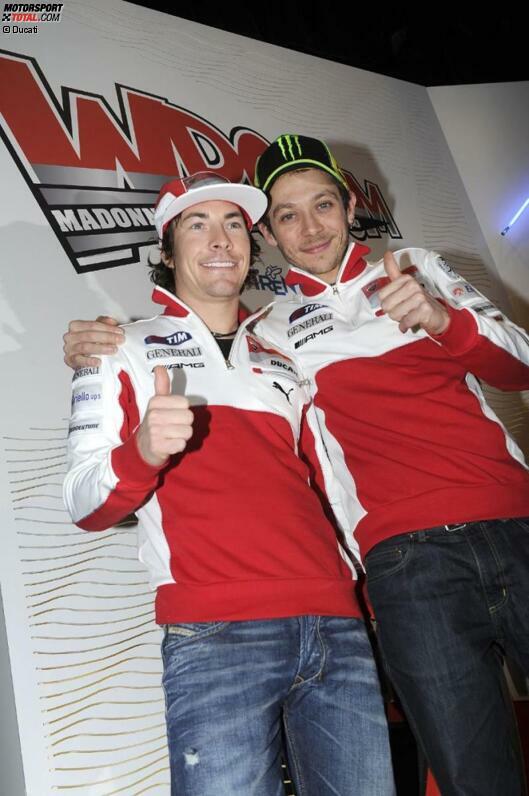 Nicky Hayden und Valentino Rossi