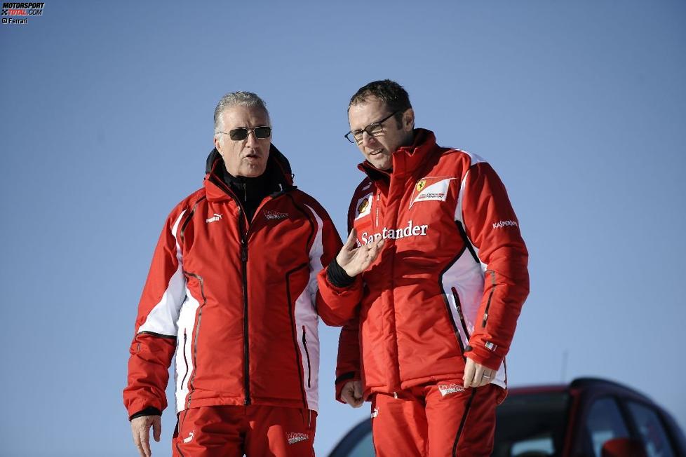 Piero Ferrari und Stefano Domenicali (Teamchef) 