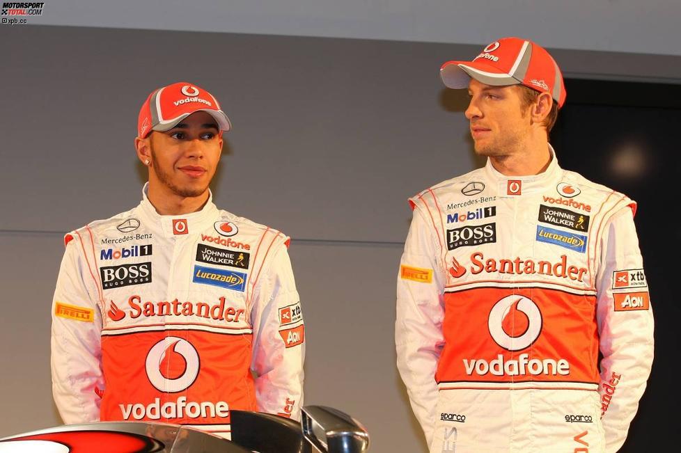 Lewis Hamilton (McLaren) Jenson Button (McLaren) 