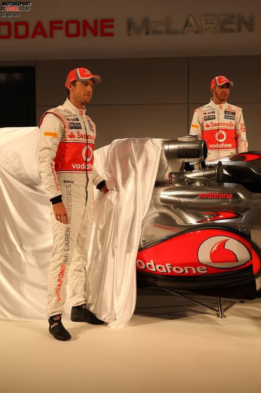 Jenson Button und Lewis Hamilton (McLaren) 