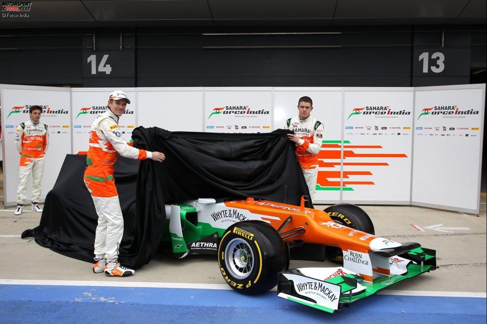 Nico Hülkenberg und Paul di Resta enthüllen den Force India-Mercedes VJM05