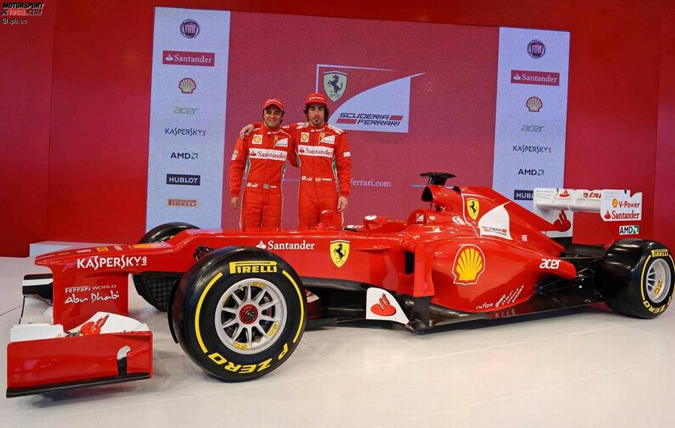 Felipe Massa, Fernando Alonso und der Ferrari F2012