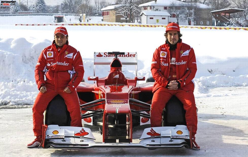 Felipe Massa, Fernando Alonso und der Ferrari F2012