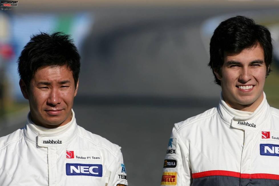 Kamui Kobayashi und Sergio Perez (Sauber) 