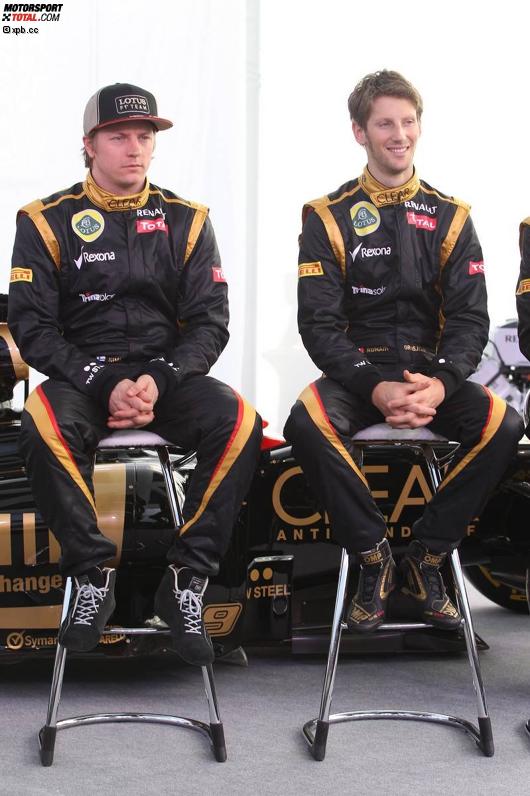 Kimi Räikkönen und Romain Grosjean (Lotus) 