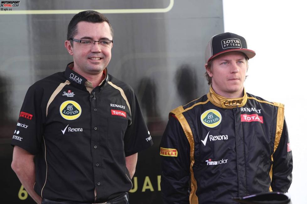 Eric Boullier (Teamchef) und Kimi Räikkönen (Lotus) 