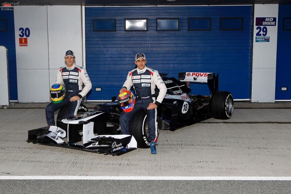 Bruno Senna und Pastor Maldonado mit dem neuen Williams-Renault FW34