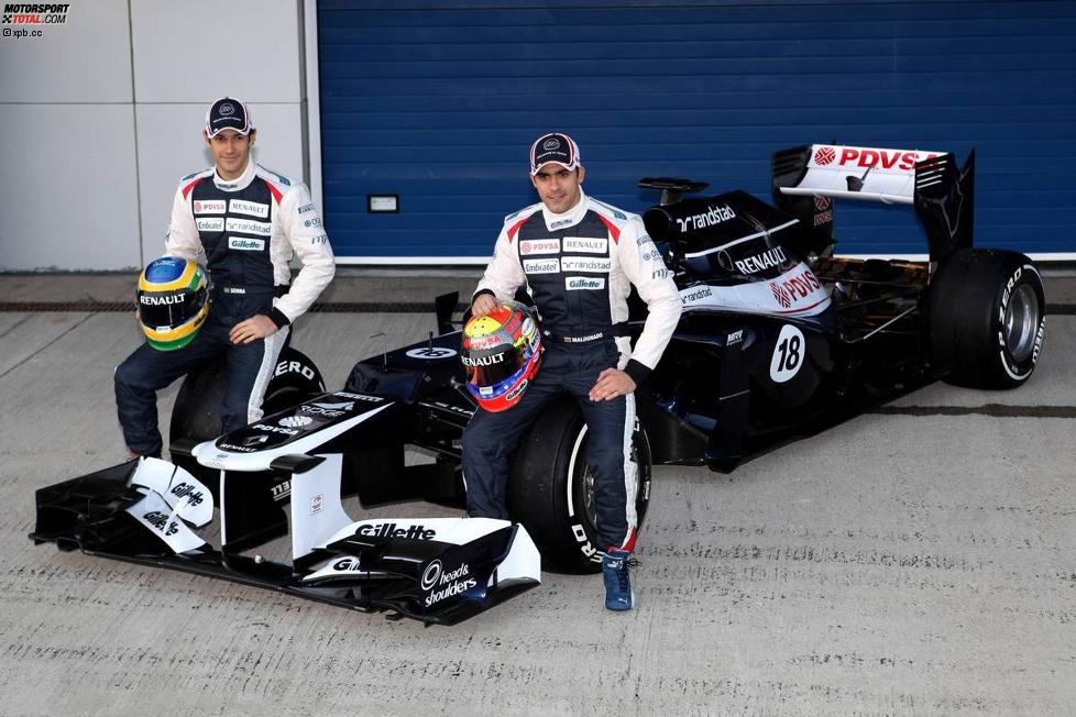 Bruno Senna und Pastor Maldonado und der Williams-Renault FW34
