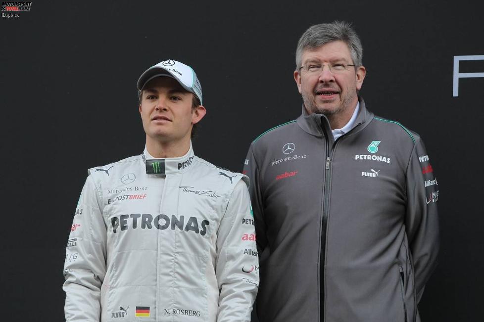 Nico Rosberg und Ross Brawn (Teamchef) 