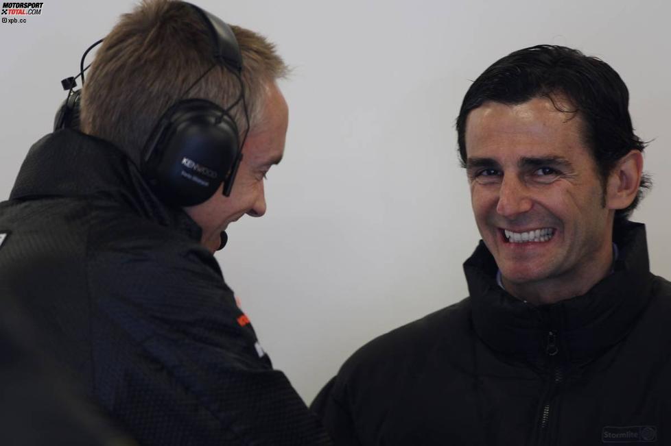 Martin Whitmarsh (McLaren-Teamchef) und Pedro de la Rosa (HRT) 