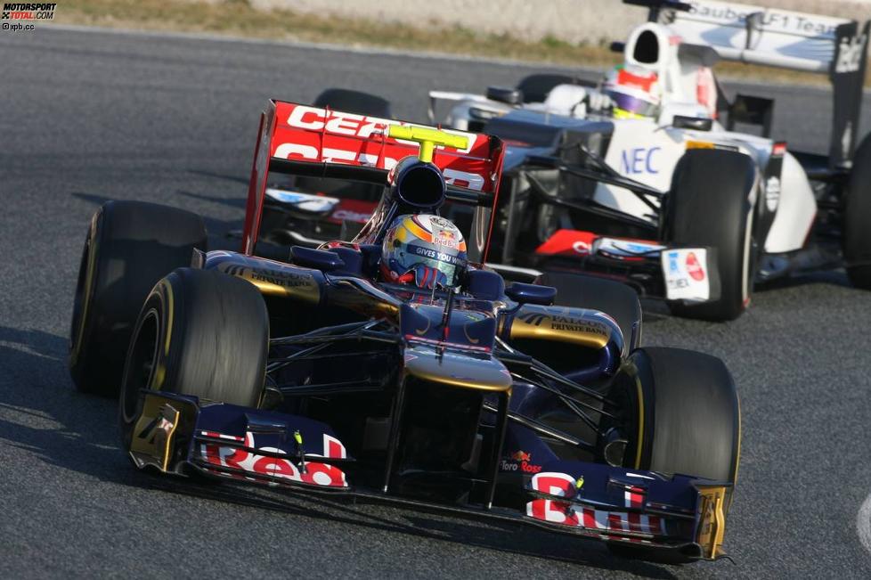 Jean-Eric Vergne (Toro Rosso) und Sergio Perez (Sauber) 