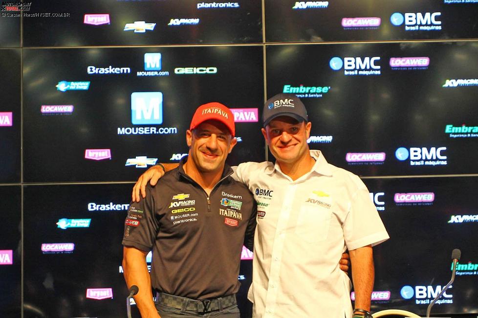 Tony Kanaan und Rubens Barrichello: Die beiden Kumpel sind nun auch Teamkollegen