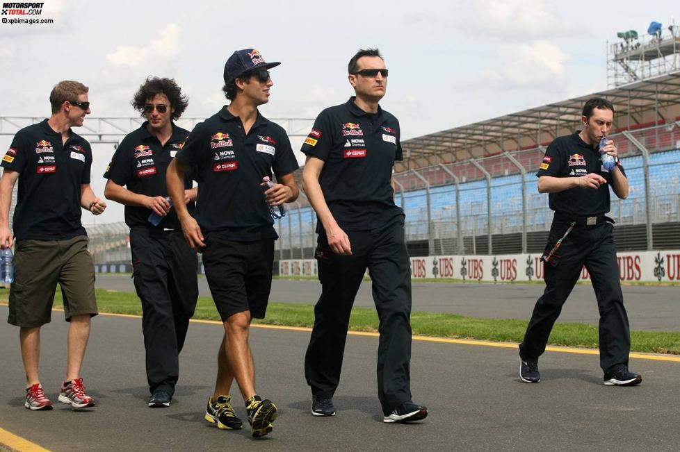 Daniel Ricciardo (Toro Rosso) besichtigte die Strecke