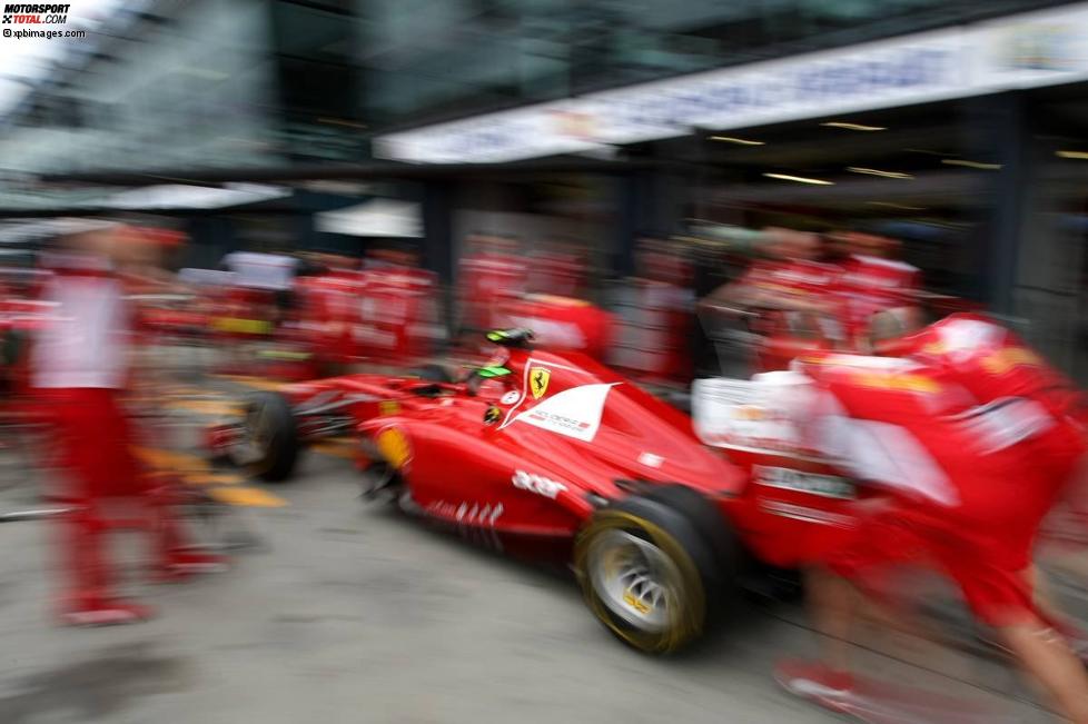 Boxenstopptraining bei Ferrari