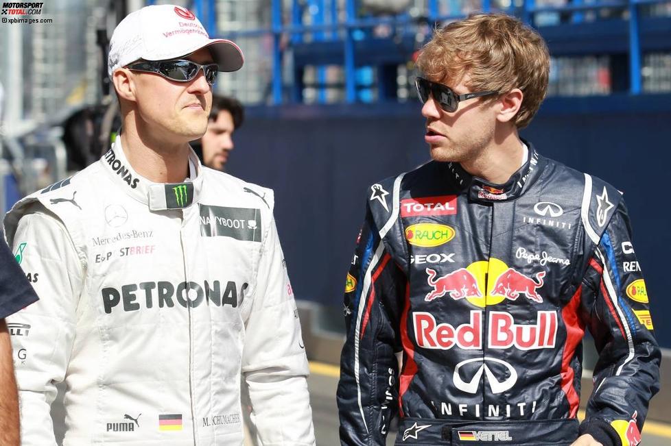 Michael Schumacher (Mercedes) Sebastian Vettel (Red Bull) 