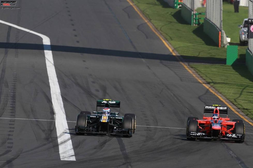 Witali Petrow (Caterham) und Charles Pic (Marussia) 