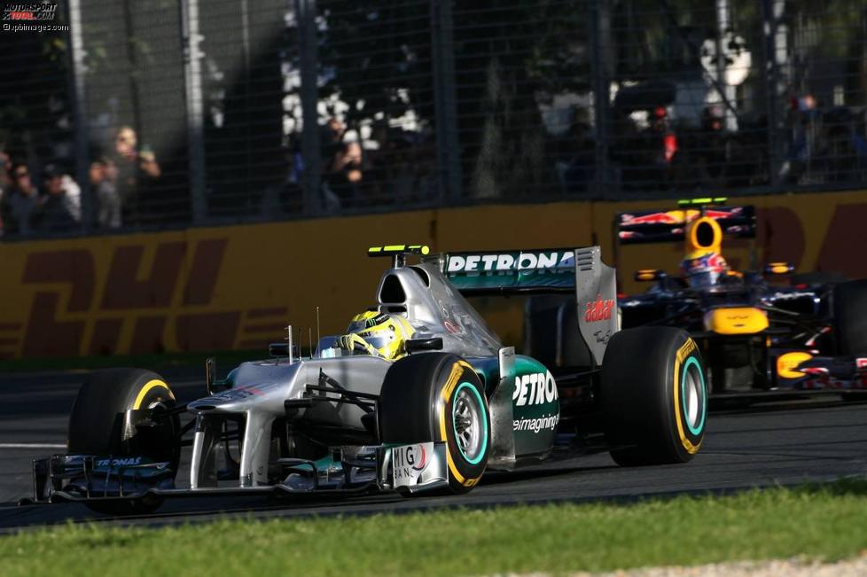 Pech am Ende des Rennens: Aus den sicheren Punkten für Nico Rosberg (Mercedes) wurde nur ein 13. Rang.